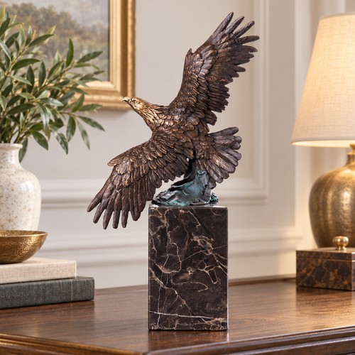 Bronze skulptur adler - skulptur, mit