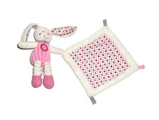 NICOTOY HASE HASI BUNNY HÄSCHEN rosa weiß Schnuffeltuch Kuscheltuch Schmusetuch