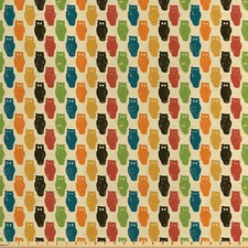 Eulen Satin Stoff als