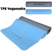 Yogamatte 6 mm Dicke Trainingsmatte Fitnessmatte Yoga mat TPE  183x61x0,6 cm