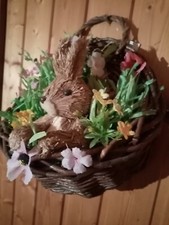 Osterdeko Strohhase im