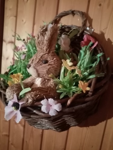 Osterdeko strohhase - strohhase, im