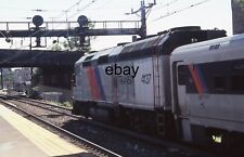 35mm Eisenbahndia - Amerikanische Lok N.J. Transit 4137 @ Newalk, USA