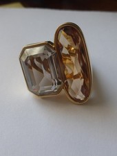 *Swarovski Ring* goldfarben*  Cocktailring * Gr. 58 * NEU*