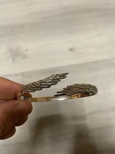 Y2k Vintage Armreif Flügel 925 Sterling Silber Damen Herren Schmuck