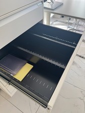 Bisley Karteischrank dreibahnig  DIN A5, 800 x 622 x 1.321 mm, reinweiß