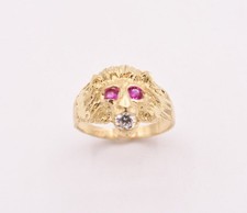 Herren unisex löwenkopf ring - löwenkopf,
