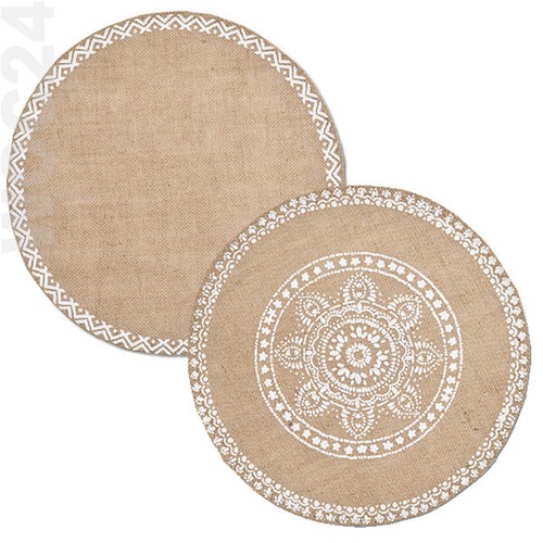 Jute leinen tischset - 38, jute-leinen