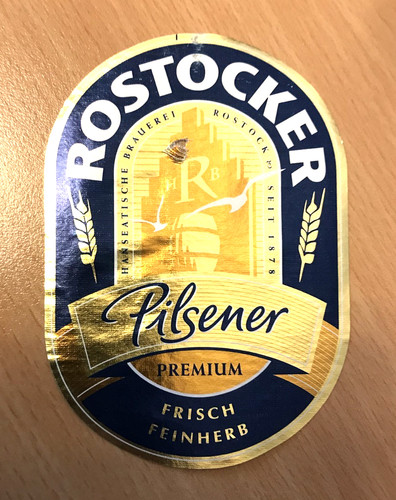 Altes bieretikett rostocker - bieretikett,,