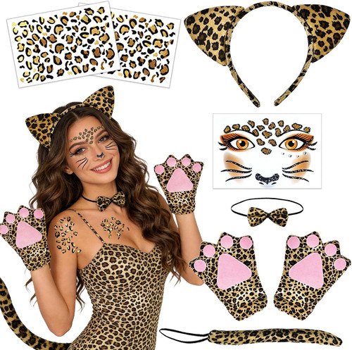 Leoparden kostüm set - kostüm,