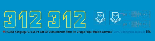 Peddinghaus decals 3925 - 1:16,