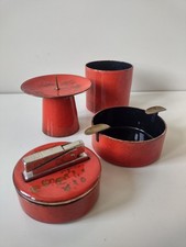 Emaille Raucherset 60er Jahre