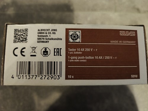 Jung taster 250 v - a, 531u
