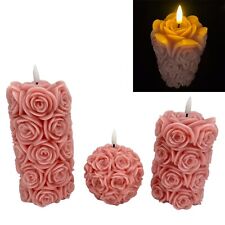 3 LED Kerzen im Set aus