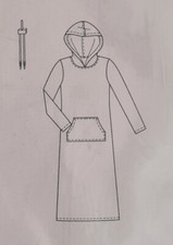 Schnittmuster Sweatshirt Kleid mit Kapuze Gr. 140-176 burda  2619 NEU !!!