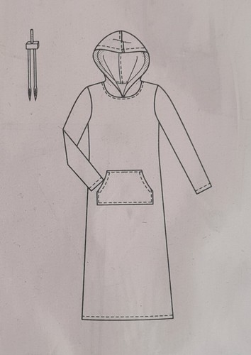 Schnittmuster sweatshirt kleid - schnittmuster,