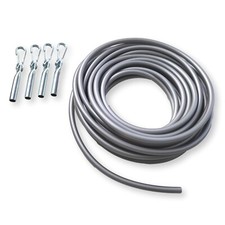  Planenseil 10 m Kunststoffseil  -  8 mm Silber mit 4 x Seilendverschluss 