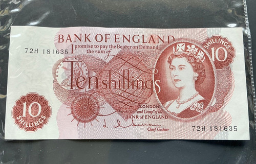 Bank england zehn schilling - of,
