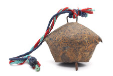 Antike Kuhglocke Glocke aus Metall magnetisch Vintage alt H 11,5 cm