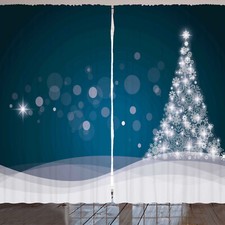 Weihnachten Rustikale Gardine Fantasie Weihnachtsbaum