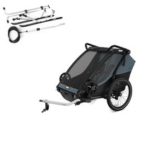Thule Chariot Cab Multisport Fahrradanhänger Anhänger Dark Slate +Ski Kit