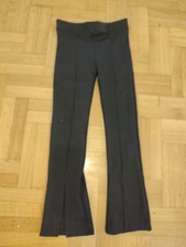 Mädchen Hose Schwarz Mit Schlitz Am Saum Neu Schlaghose 146/ 152 Elastisch 