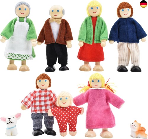 Hölzerne puppenfamilie für - puppenfamilie,