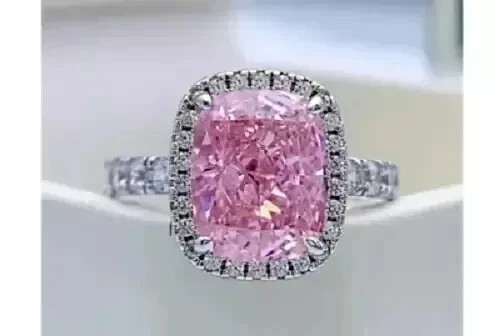 3ct cushion cut - lab, created