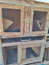 Hasenställe aus OSB Platten, 18 mm stark mit Gewebefolie überzogen