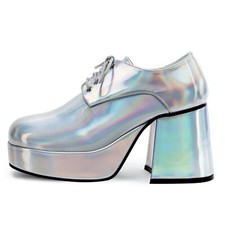 Plateauschuhe Herren silber -