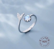 Damen Ring Delfin Sterling Silber 925 Opal Damenring 52-56