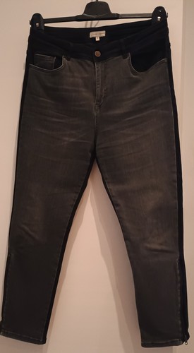 Jeans hose grau schwarz sarah - grau-schwarz,