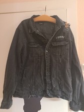 Corbo Zukunft Jeansjacke Herren Gr XXL SCHWARZ mit Ausfranzungen