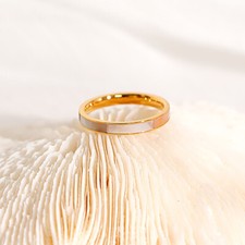 Ring aus Edelstahl mit Perlmutt Farbwahl: Rosegold, Gold - Damen