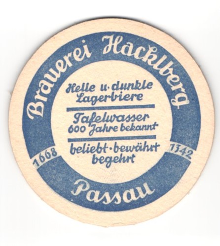 Bierdeckel passau brauerei - bierdeckel,