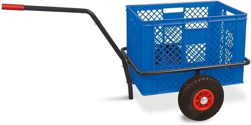 Handwagen mit kunststoffkorb - handwagen,