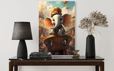 Dumbo Leinwand Bild Farbig