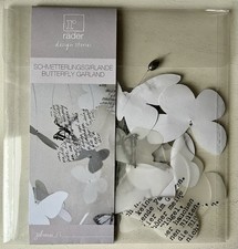 Schmetterlingsgirlande grau /
