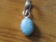 ANHÄNGER LARIMAR Silber 925 Sterlingsilber Handmade in India NEU