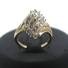 Bicolor Diamant Gold Ring 416 10 Kt Gelbgold Weißgold 0,30 Ct Damen Wert 900,-