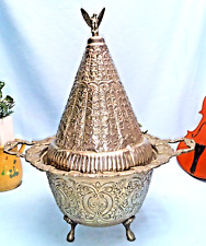 Handgearbeitet versilbert" Tajine,alt Marokko Basar  Hauben- Schüssel P52