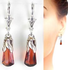 Art Deco Ohrringe Feueropal farbig, erneuerte  Klapp Brisuren 925 Silber (05)