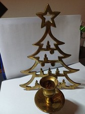 Design Kerzenhalter / Kerzenleuchter , Weihnachtsbaum , Messing 