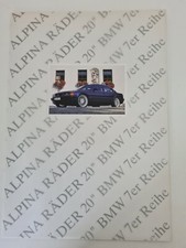 BMW ALPINA - ALPINA RÄDER 20" BMW 7er E38 Prospekt / Broschüre / Preise (AU973)