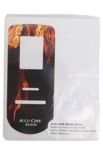 ACCU-CHEK Mobile Sticker Set Blutzucker Messgerät Flammen Orange Mehrfarbig