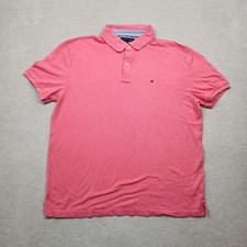 Tommy Hilfiger Herren Poloshirt Polohemd Gr. XL Rosa Polo Shirt Custom Classic