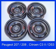 4 Stahlfelgen Felgen Peugeot