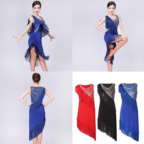 Damen fransen latein tanzkleid - fransen,
