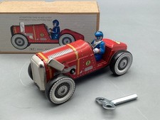 Modellautos Blechspielzeug MS 447 Rennwagen mit Fahrer Aufziehmotor mit OVP
