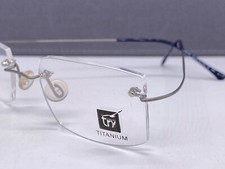 Try Brille Damen Herren Rechteckig grau Flex Titan Randlos TF 03 Schraublos